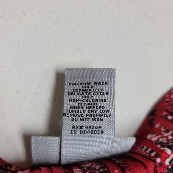 Catherines Red and Black Blouse - Picture 8 of 9